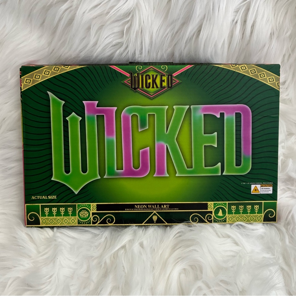 Wicked Neon Wall Art - Green and Pink